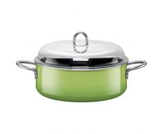 Silit Passion Green Schmortopf 28 cm, Bräter mit Glasdeckel, Kochtopf 6,0l, Silargan Funktionskeramik, Induktion, grün