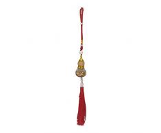 Divya Mantra Dekorative Chinesische Feng Shui Wu Lou Talisman mit Goldener Folie Geschenk Amulett Auto Rückspiegel Dekoration Ornament Zubehör/Glück, Geld, Schutz Innenraum, Wand hängend Showpiece