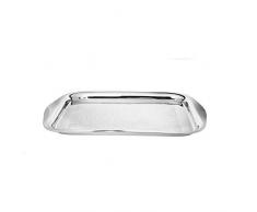 Classic Touch Decor Tablett, rechteckig, Edelstahl