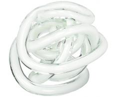 Torre & Tagus Orbit Dekokugel aus Glas, klein, Weiß