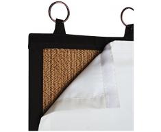 Bambus Ring Top Vorhang BL02 96,5 cm L x 59-inch H isolierend Blackout rutschsicher für Panel, Creme