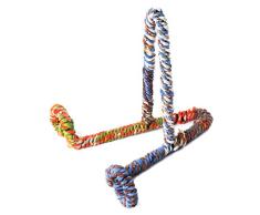 Red Co. Dekorativer Präsentationsständer – bunt gestrickte Jute-Staffelei – Tellerdisplay Bilderrahmen für Kochbuchhalter, 22,9 cm hoch