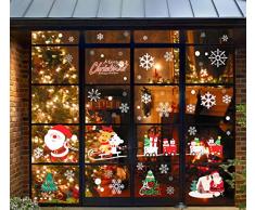 Ztent Fenster-Aufkleber, Weihnachtsmann, Weihnachtsmann, Weihnachtsmann, Fenster-Dekoration, für Weihnachten, Winter, Wunderland, Party, Weihnachten, Neujahr, 150 Stück