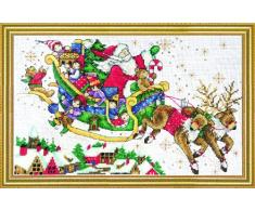Design Works Kreuzstichvorlage für Bild, Santas Schlitten