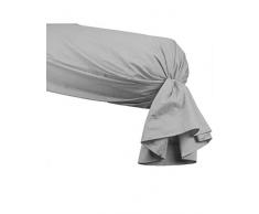 Home Cassiopee tr80pe-grp Kissenhülle für Nackenrolle 80 Fäden Perkal grau Perle 45 x 185 cm