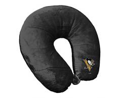 NHL Nackenkissen mit Applikation, offizielles Lizenzprodukt, Mehrfarbig, 30,5 x 33 x 10,2 cm, Applique Neck Pillow, schwarz, Einheitsgröße