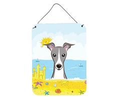 Caroline s Treasures bb2104ds1216 Italienisches Windspiel Sommer Strand Wand oder Tür Aufhängen Prints bb2104ds1216, Multicolor, 16hx12 W