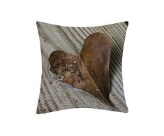 Douceur de France Kissen, Bedruckt, Blatt in Herzform, Polyester, Mehrfarbig, 40 x 40 x 15 cm