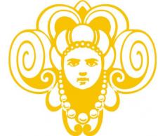 INDIGOS 4051095025450 Wandtattoo w253 Ornament 120 x 108 cm, gold