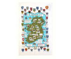 Ulster Weavers Geschirrtuch Landkarte und Wappen von Irland Baumwolle