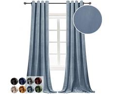 Vorhang Roy Lei für Wohnzimmer Esszimmer 38W*96L Steinblau