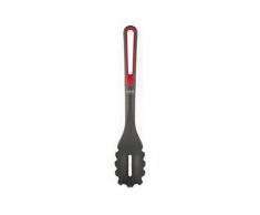 H+H Spaghettilöffel, Nylon, Schwarz/Rot, 31.5 cm, Alessandro Borghese Einfachheit