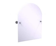 Allied Brass Carolina Crystal Collection Frameless Arched Top Tilt Mirror with Beveled Edge Wandspiegel, Mattgrau