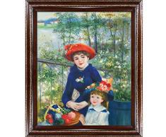 overstockArt Ölgemälde, gerahmt, goldfarben Tradition, Holz, Bilderrahmen 30 x 26 merhfarbig