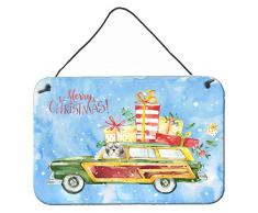 Carolines Treasures „Merry Christmas“, Shih Tzu, Welpen, Türaufhänger, Wanddekoration, Mehrfarbig