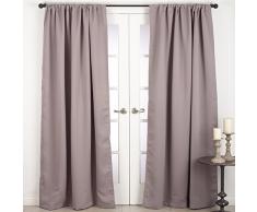 SARO LIFESTYLE Solid Rod Pocket Blackout Window Vorhang, Taupe, 54 x 84