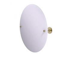 Allied Brass Shadwell Collection Frameless Round Tilt Mirror with Beveled Edge Wandspiegel, Messing unlackiert