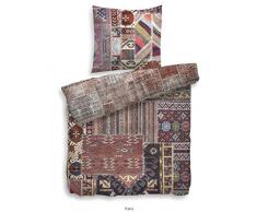 Heckett Lane Mako-Satin Wendebettwäsche Karu 155x220 (80x80) Rustic Brown