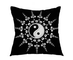 oFloral Fuchs Dekorativer Überwurf-Kissenbezug, Fuchs schlafend auf Hängematte, Nacht-Kissenbezug, quadratisch, für Sofa, Couch Zuhause, Auto, Schlafzimmer, Wohnzimmer 18 * 18 Designi-26