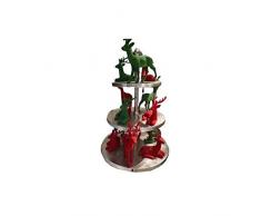 Gold Eagle USA Metall 3 Schicht Tortenständer, 87,6 cm Silber