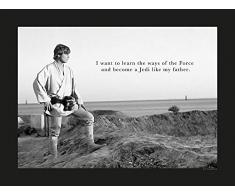 Komar Wandbild Star Wars Classic Luke Quote | Kinderzimmer, Jugendzimmer, Dekoration, Kunstdruck | ohne Rahmen | WB127-40x30 | Größe: 40 x 30 cm (Breite x Höhe)