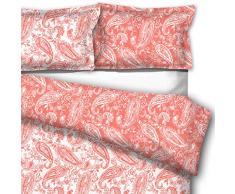 downluxe Daunen Alternative Schmusetuch Set, Paisley Twin Coral Pasiley