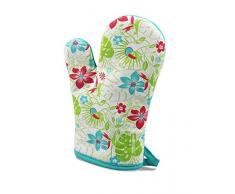 Fackelmann Tropical Ofenhandschuh, Baumwolle, nicht brennen, bunt, 28 x 18 cm, Maschinenwäsche 40 oC, 1 Stück
