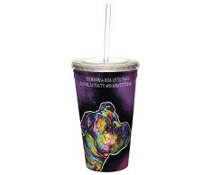 Tree Free Grußkarte, 16 oz warmton 98205 Dean Russo Soul doppelwandige Cool Tasse mit Wiederverwendbarer Strohhalm