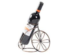 Vintiquewise QI003560 Weinhalter für 1 Flasche, Vintage-Stil, Metall, Schwarz