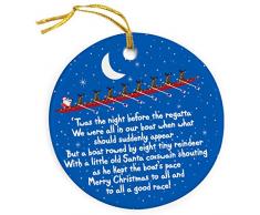 ChalkTalkSPORTS Weihnachtsdekoration, Rentier und Weihnachtsmann, cremefarben