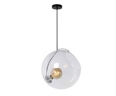 LUCIDE JAZZLYNN Pendelleuchten, Glas, 60 W, Transparent, Schwarz