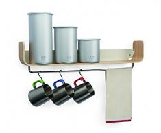 Universal Expert Groß Buche Holz Regal mit 3 Haken