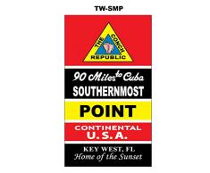 Rockin Key West Point Handtuch – Continental USA – Florida dekoratives Bedrucktes Strandtuch, 76,2 x 152,4 cm, Weiches Baumwoll-Velours-Handtuch – ideal für den Strand, Pool, Sonnenbaden