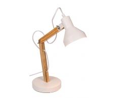 Out of the blue Lampe de Table en Blanc Tischleuchte, weiß, Höhe, ca. 1,5 m Kabel, E14-max. 25W, 230V, GS, im Geschenkkarton, Metall, 40 cm