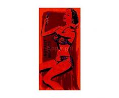 Buyartforless Giant – Shirly Sofortige Schönheit Graphic Modell durch Ricky Morland 55 x 27,5 Poster Kunstdruck Frau Feuerschale Vintage Retro BH Schild Werbung Dessous