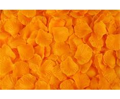 HLLbuy 1000 künstliche Rosenblätter für Hochzeit, Jahrestag, Party-Dekorationen Orange