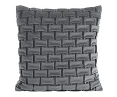 Eurofirany Kissenbezüge Kissenhüllen Couchkissenbezüge Sofakissenbezüge Dekorationskissen Doppelpack 2er Set Kopfkissenbezüge Dekokissen Sitzkissen Fellimitat, Bordeaux + Schwarz, 45X45 cm, 2