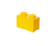 LEGO Aufbewahrungsstein, 2 Noppen, Stapelbare Aufbewahrungsbox, 2,6 l, gelb