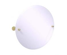 Allied Brass Carolina Crystal Collection Frameless Round Tilt Mirror with Beveled Edge Wandspiegel, Satin-Messingfarben