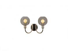 SP Light and Design Diva Wand 2R Struktur gold Glas grau Lampe 4W