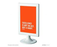 Andaz Drücken Motivational gerahmt Schreibtisch Art 4 x 6 Inch Excellence Is Not An Act