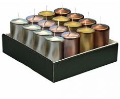 Wiedemann 8261189.028 Stumpenkerzen in Cellophansortiert ASF, Wachs, Sortiert, 12 x 6 cm, 16-Einheiten