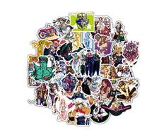 My Hero Academia Laptop-Aufkleber, Cartoon, wasserdicht, für Skateboard, MacBook, Auto, Snowboard, Fahrrad, Gepäck, 73 Stück Jojos Bizarre Abenteuer