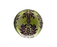 Damast-Schüssel, Kupfer, Violett, 19 cm Salatteller 8.5 Grün / Violett