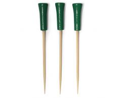 bamboomn 8,9 cm Bambus Deko Golf Ende Sport Cocktail Fruit Sandwich Hotel Picks Spieße für Veranstaltungen, Restaurants, Urlaub oder Buffet Party Supplies 3.5 (8.89cm) grün