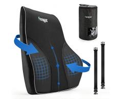 Feagar Rückenstützkissen, Leder, Schwarz