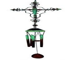 StealStreet 304006 86,4 cm Sun & Moon Metall Vertigo Windspiel mit Petite Röhren