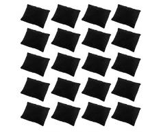 Sdootjewelry 20 Stück Samt Armband Uhren Kissen Kleine Kissen Schmuck Display Uhr Armband Armreif Kissen Schwarz