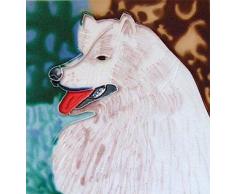 Deko-Fliese Samojeder, Keramik, 15,2 x 15,2 cm