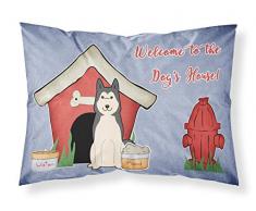 Caroline s Treasures bb2779pillowcase Hund House Collection West Sibirischer Laika Spitz Stoff Kissenbezüge, Standard, Multicolor